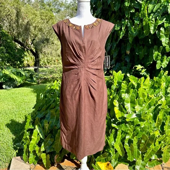 chinese dress ladies Jessica Howard Womens Daytime Dress,Beige,4p at Amazon Women's Clothing  store main image 1